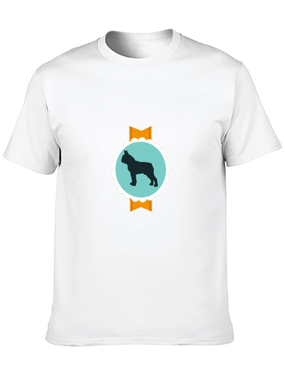 Dog Silhouette Graphic Tee - Modern Casual Style