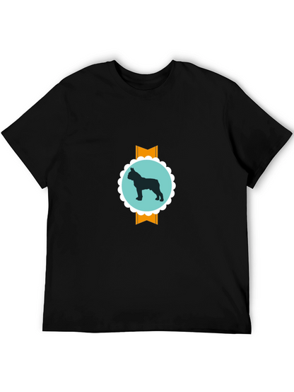 Dog Silhouette Graphic Tee - Modern Casual Style