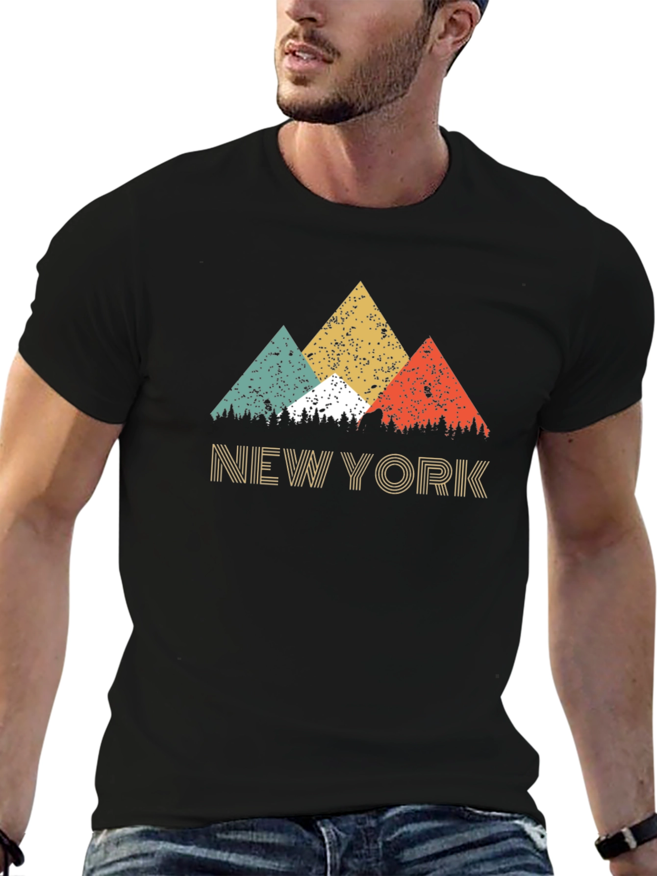 Retro New York Mountain Graphic Tee