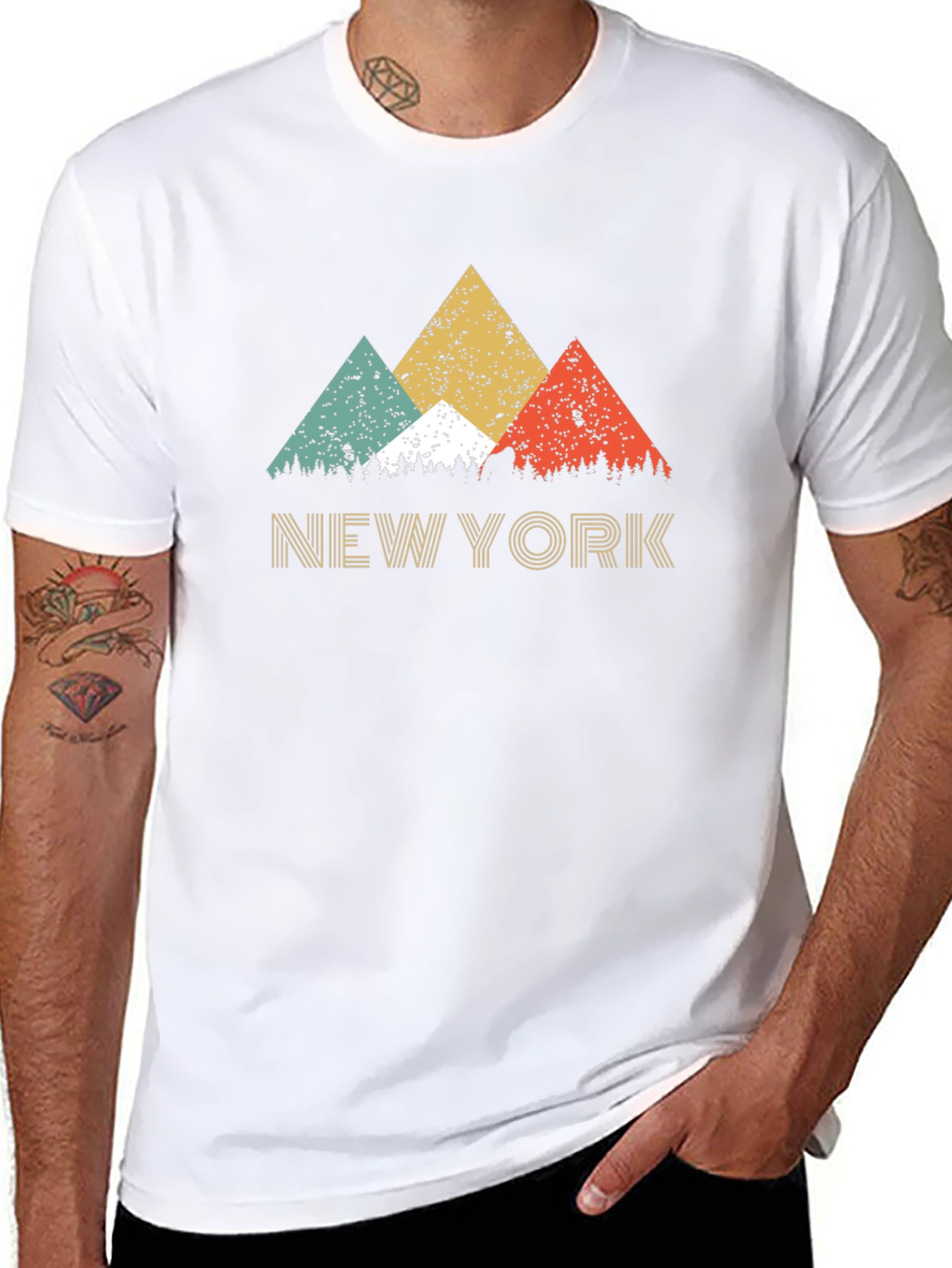 Retro New York Mountain Graphic Tee
