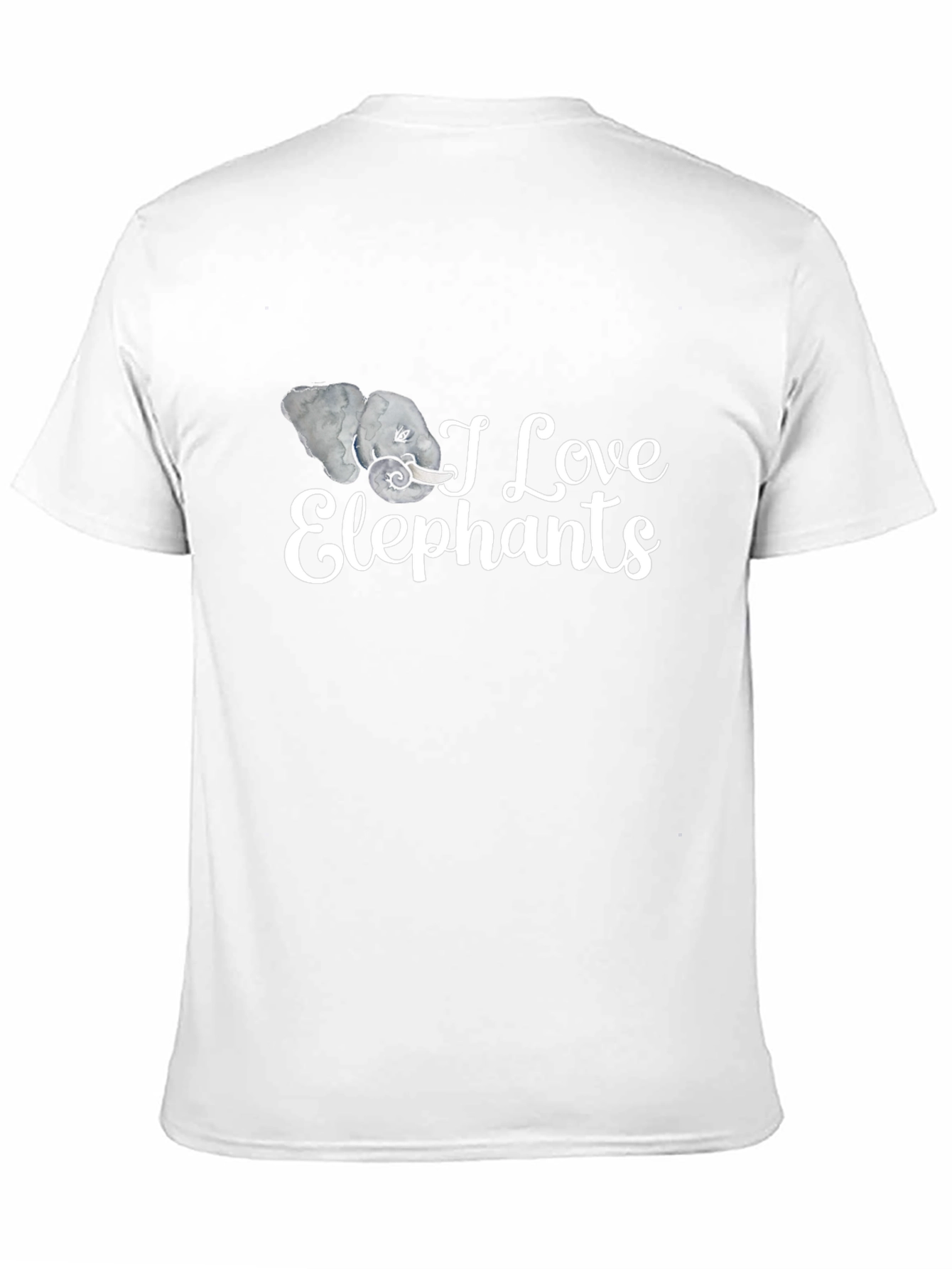 I Love Elephants Graphic Tee - Black