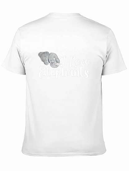 I Love Elephants Graphic Tee - Black
