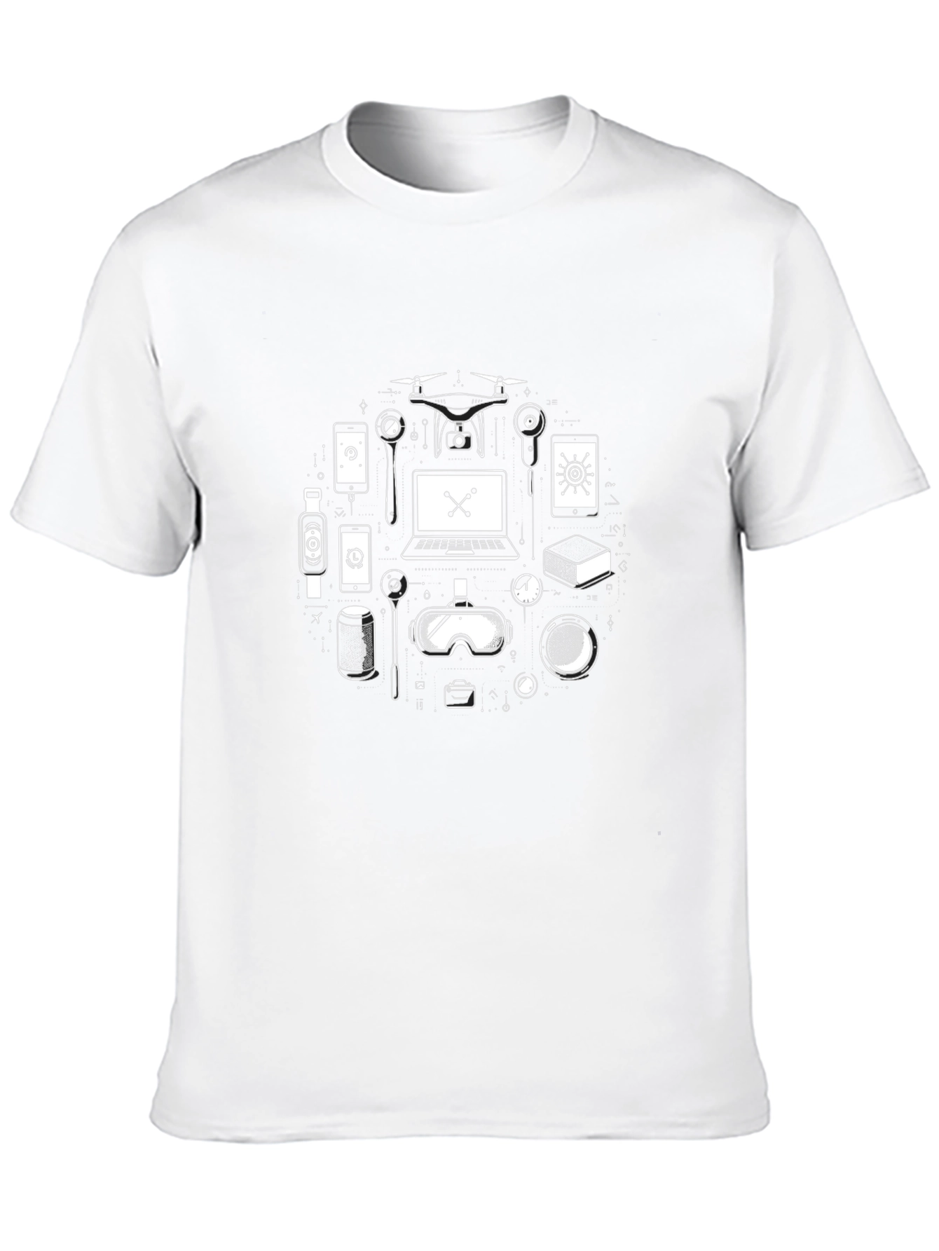 Tech Gadget Graphic T-Shirt - Cool Novelty Tee