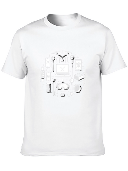 Tech Gadget Graphic T-Shirt - Cool Novelty Tee
