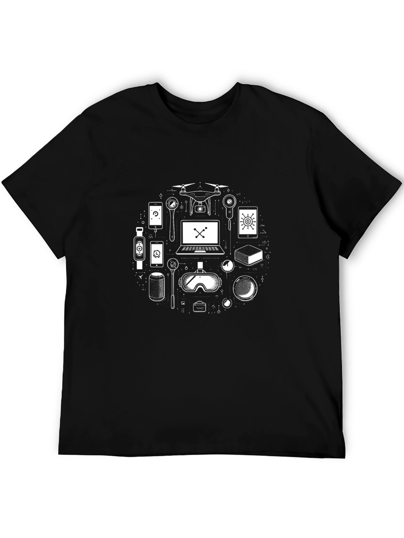 Tech Gadget Graphic T-Shirt - Cool Novelty Tee