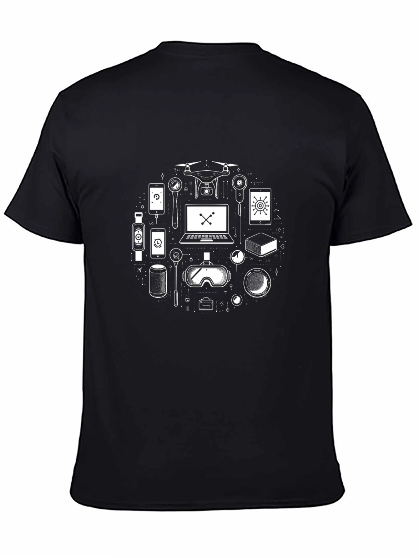 Tech Gadget Graphic T-Shirt - Cool Novelty Tee