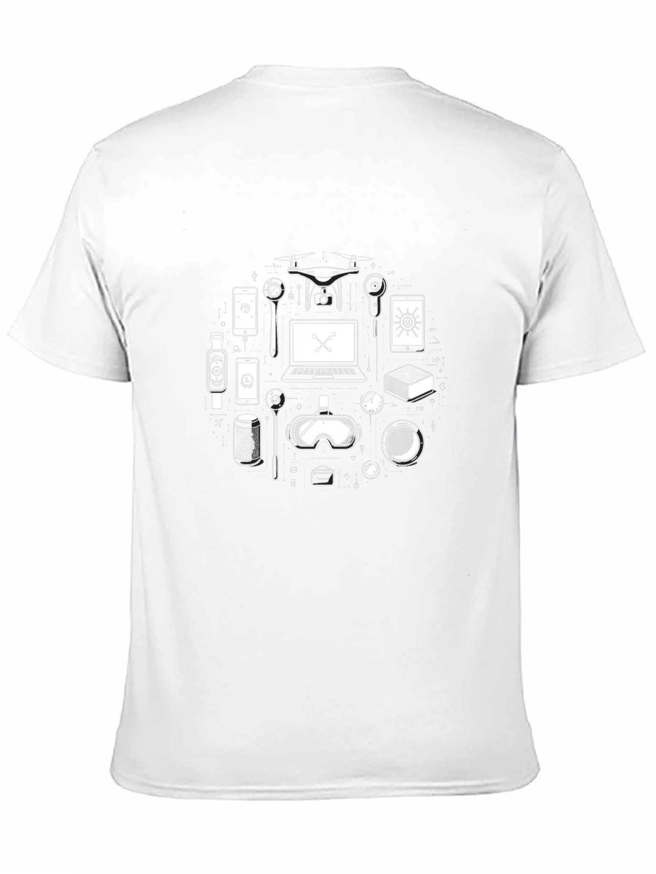 Tech Gadget Graphic T-Shirt - Cool Novelty Tee