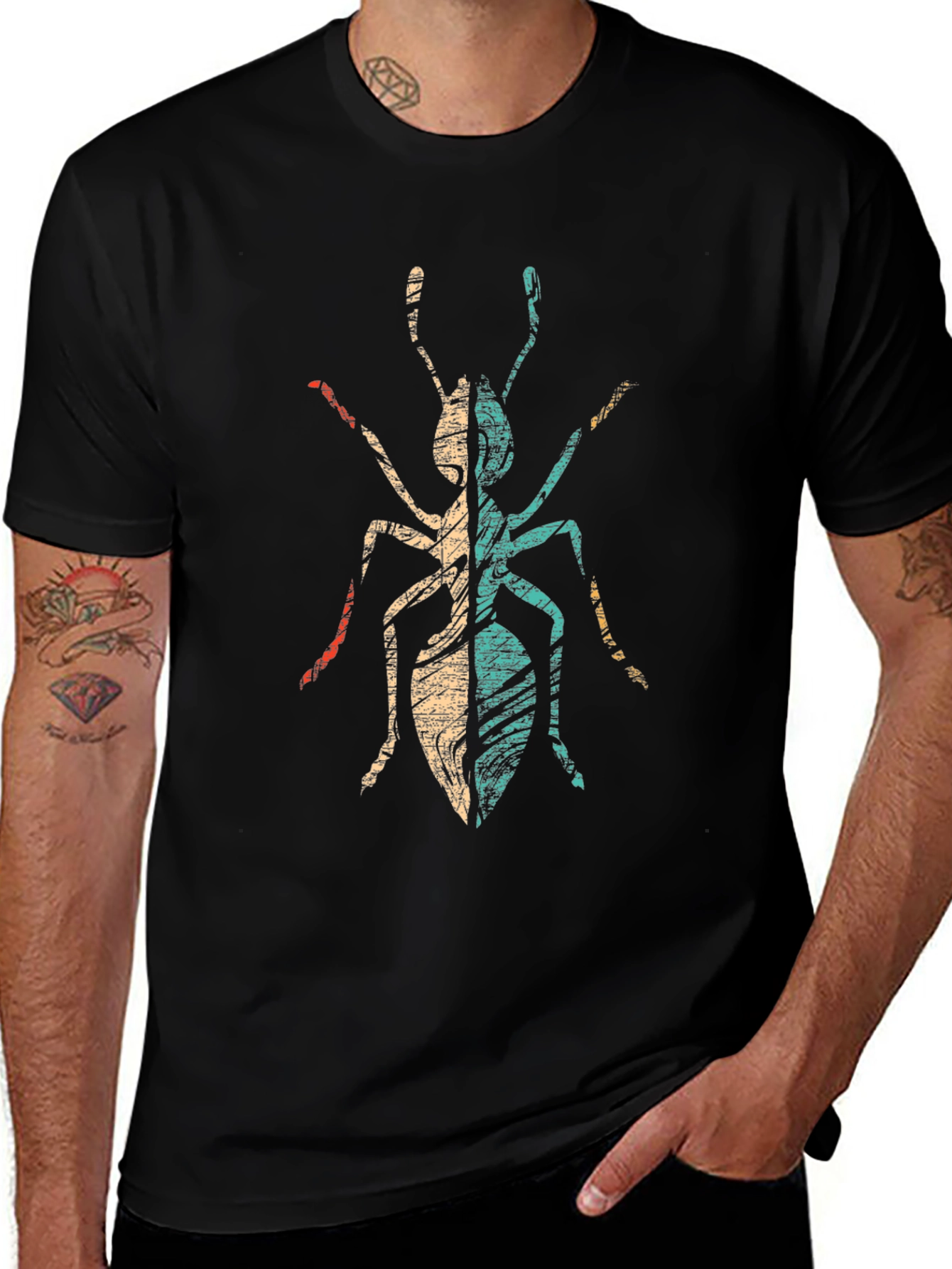 Retro Ant Graphic Tee - Black