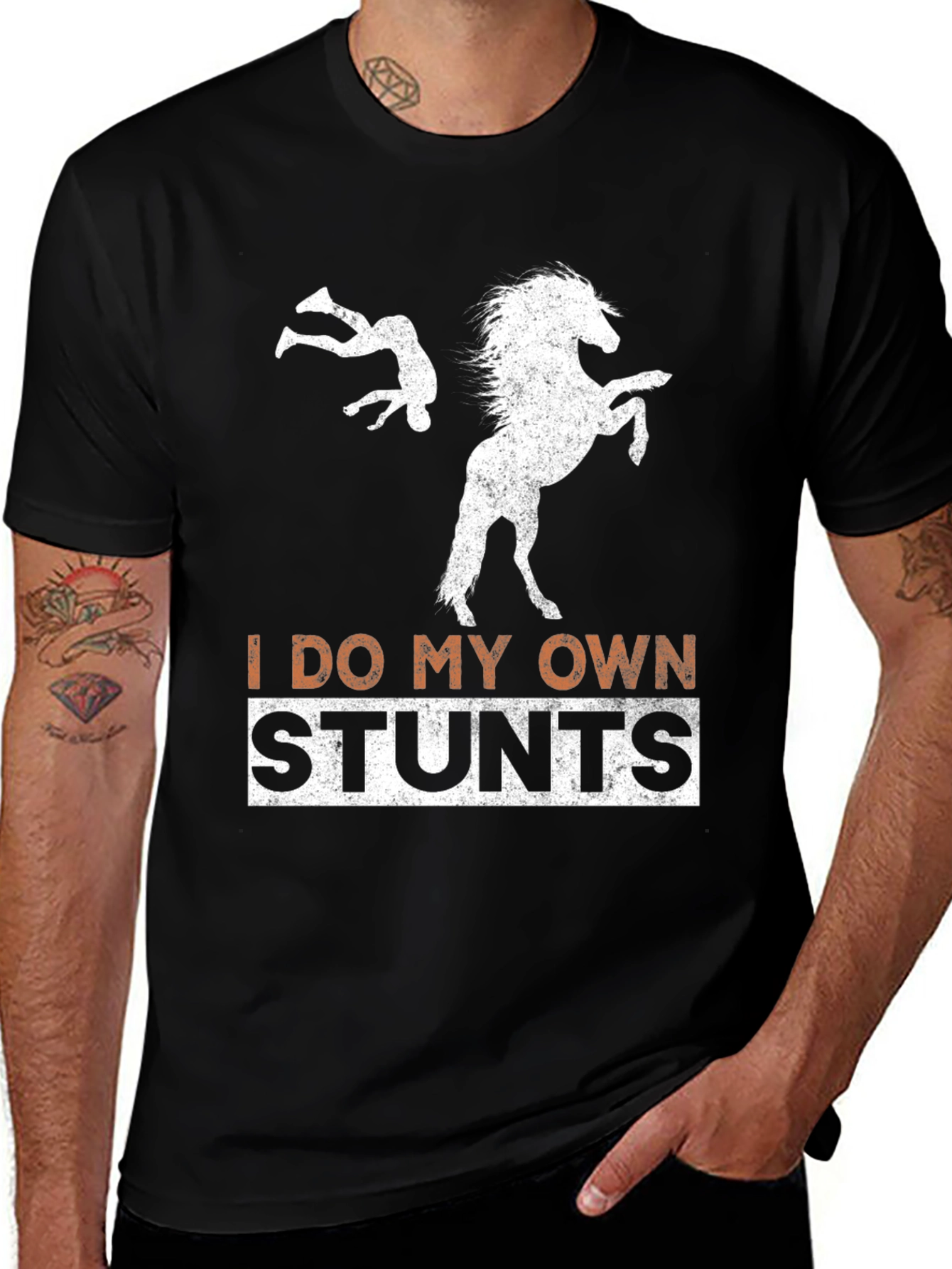 I Do My Own Stunts Horseback Riding T-Shirt