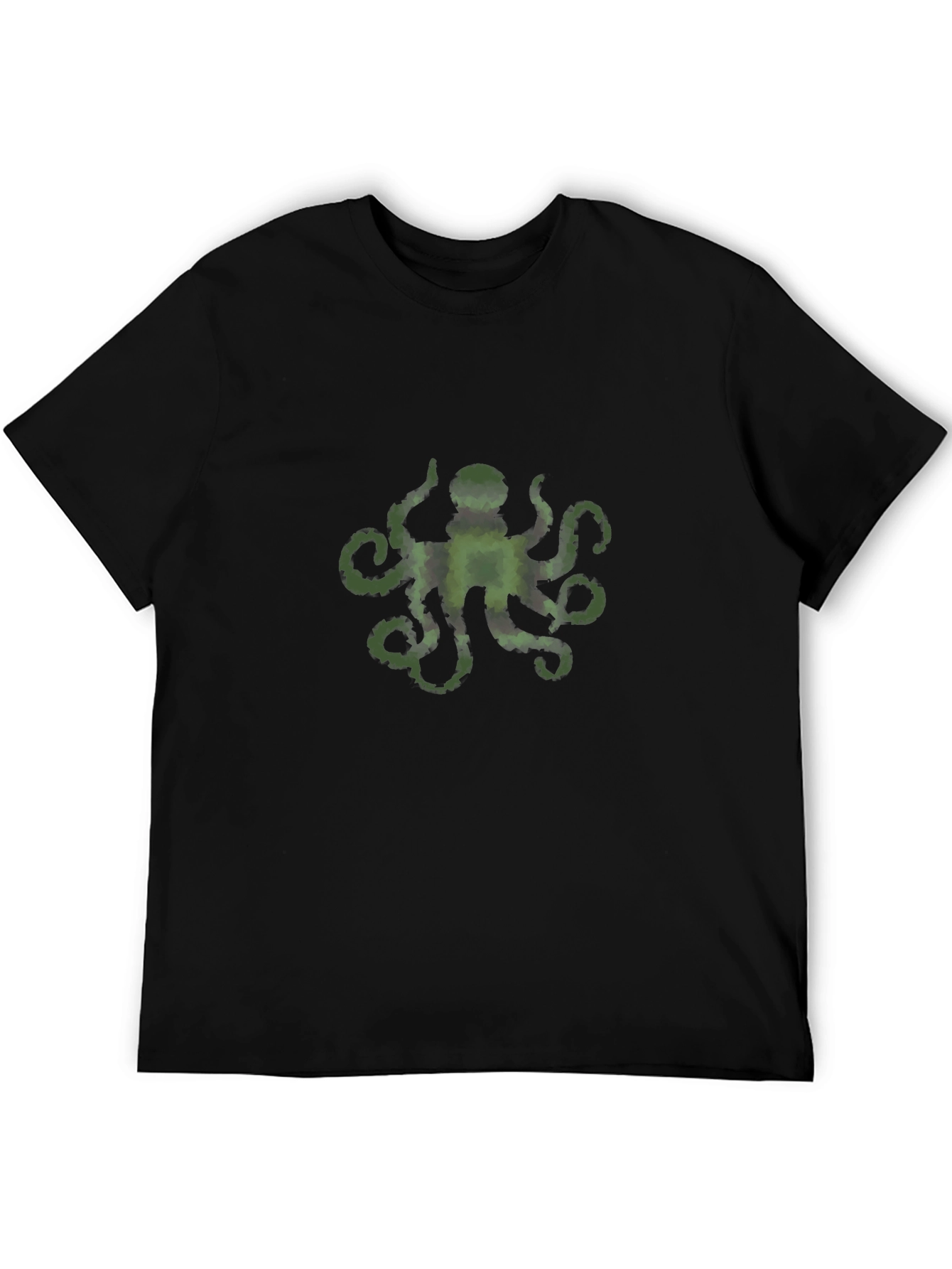 Mens Black Octopus Graphic Tee
