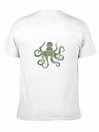 Mens Black Octopus Graphic Tee