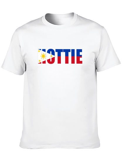 Hottie Philippine Flag Tee - Black Crew Neck