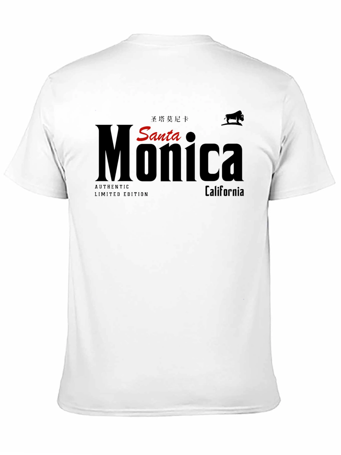 Santa Monica Black Graphic Tee