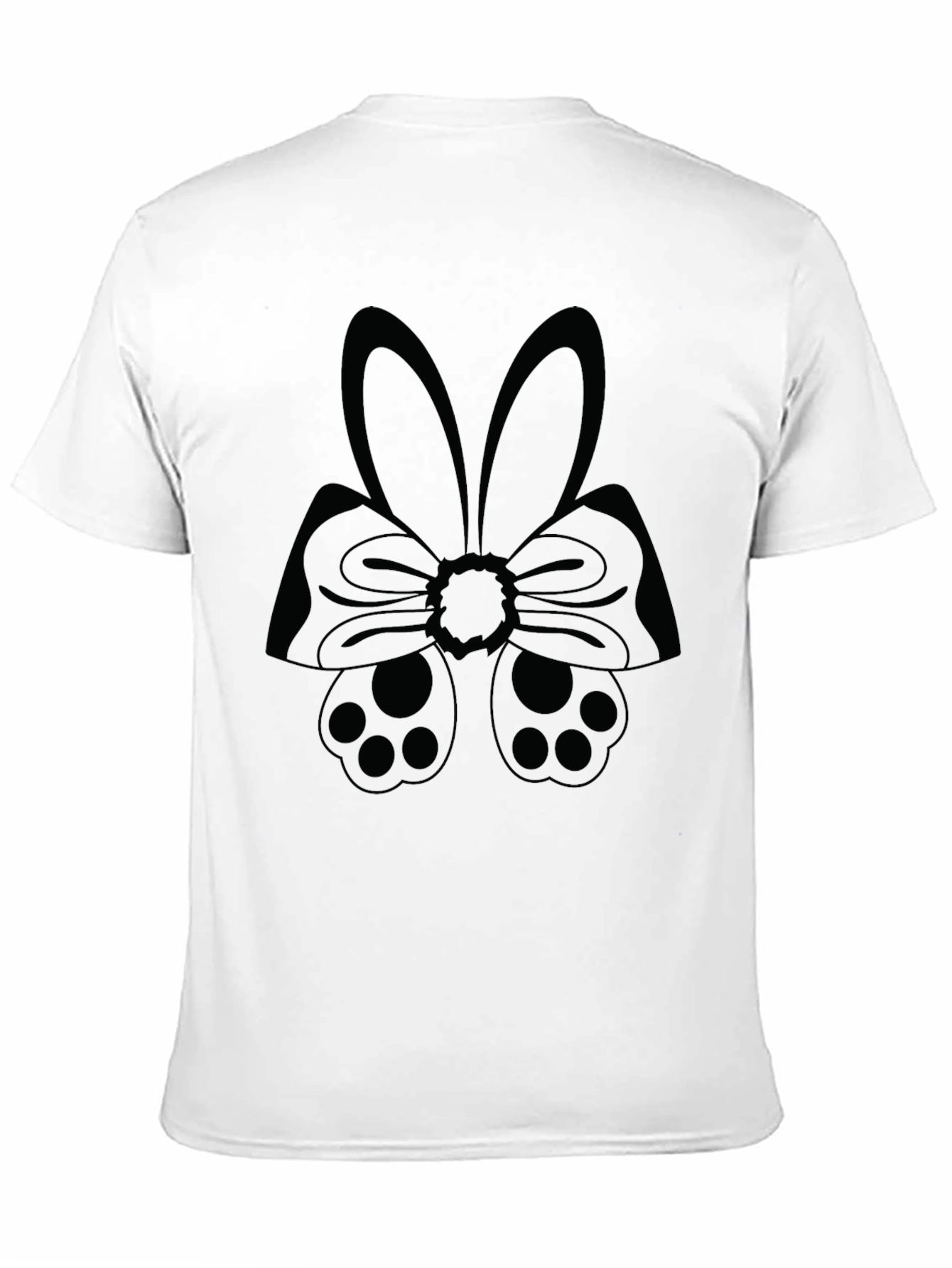 Bunny Bow Tie Graphic T-Shirt - Easter Style