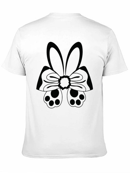 Bunny Bow Tie Graphic T-Shirt - Easter Style