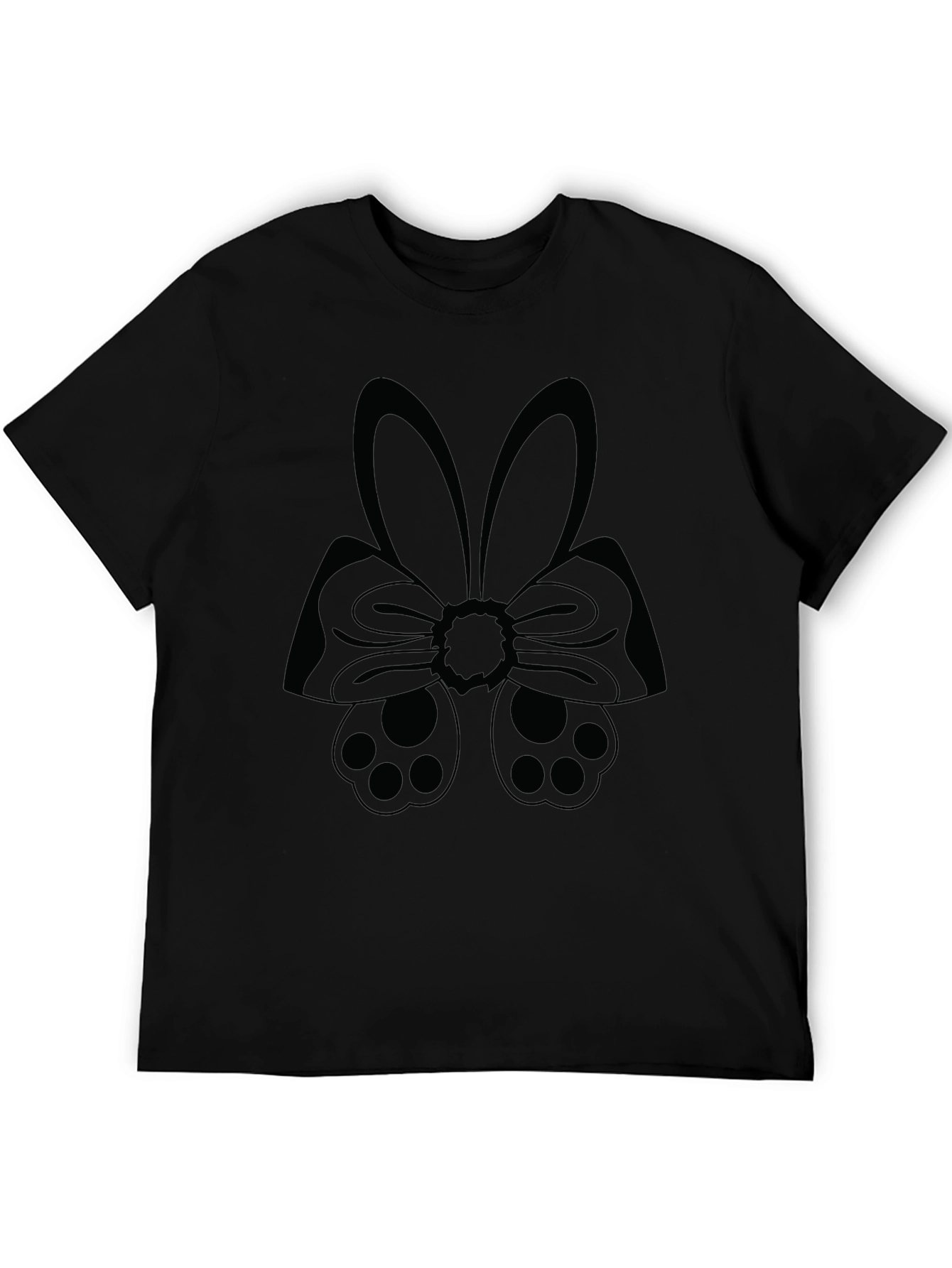 Bunny Bow Tie Graphic T-Shirt - Easter Style