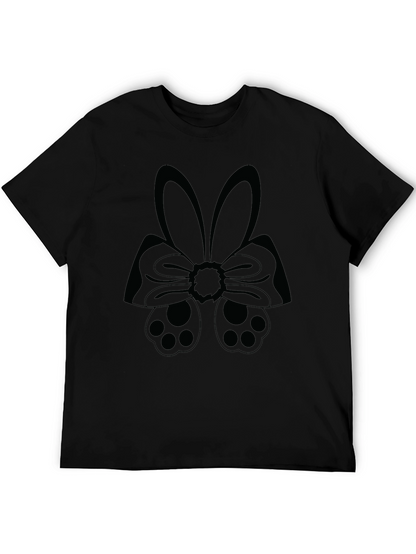 Bunny Bow Tie Graphic T-Shirt - Easter Style