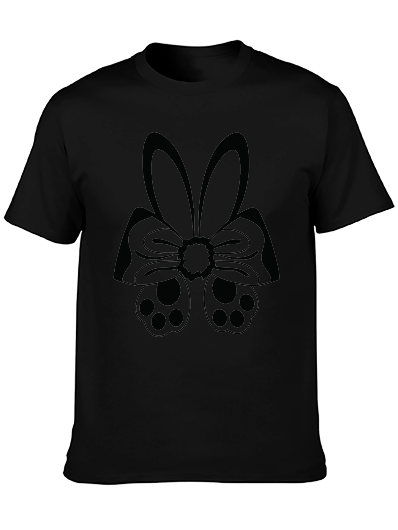 Bunny Bow Tie Graphic T-Shirt - Easter Style