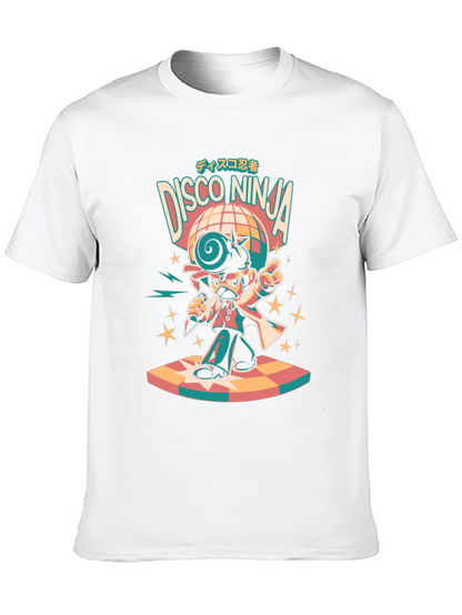 Disco Ninja Graphic T-Shirt - Retro Style