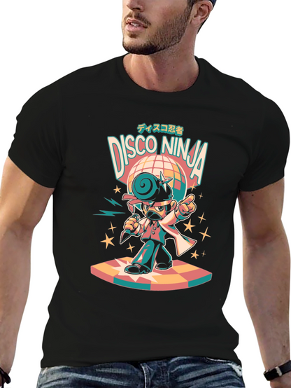 Disco Ninja Graphic T-Shirt - Retro Style