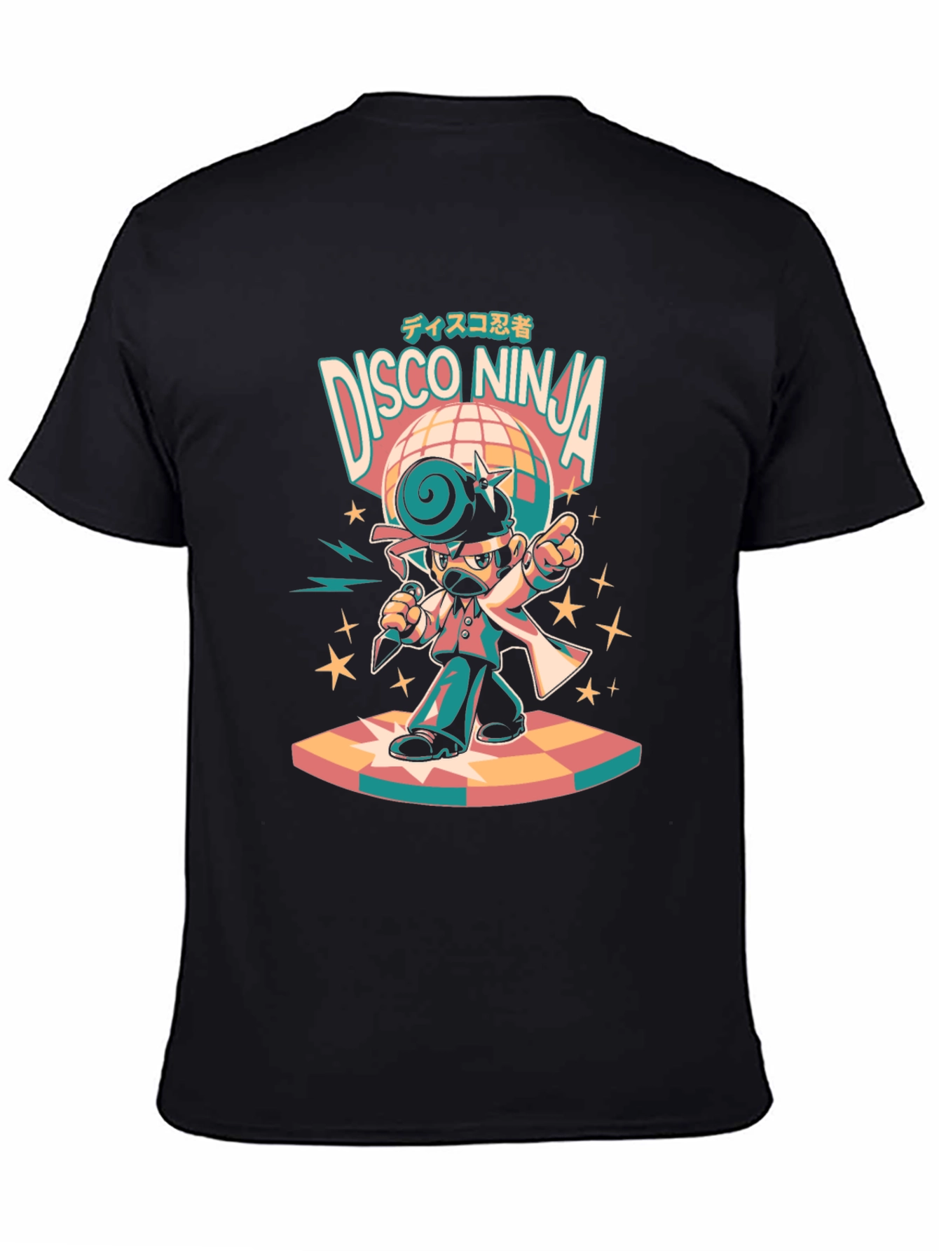 Disco Ninja Graphic T-Shirt - Retro Style