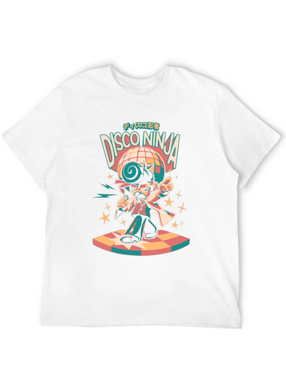 Disco Ninja Graphic T-Shirt - Retro Style
