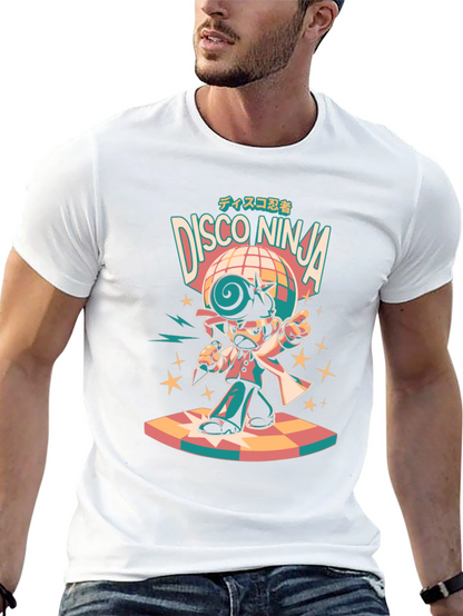 Disco Ninja Graphic T-Shirt - Retro Style