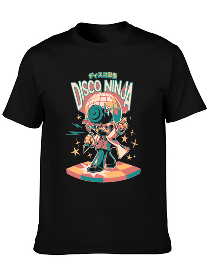 Disco Ninja Graphic T-Shirt - Retro Style