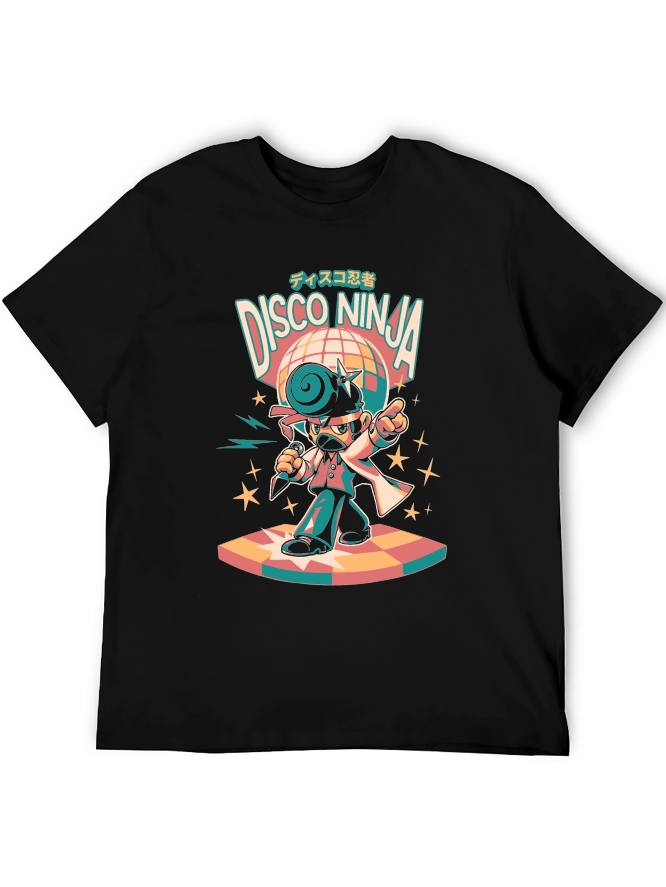 Disco Ninja Graphic T-Shirt - Retro Style