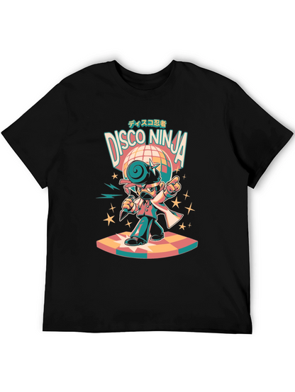 Disco Ninja Graphic T-Shirt - Retro Style