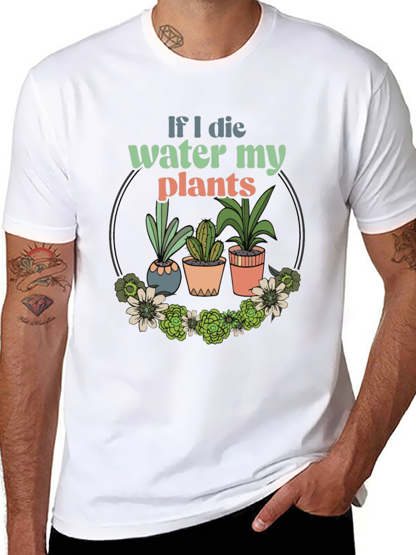 Water My Plants Graphic T-Shirt - Gardener Gift
