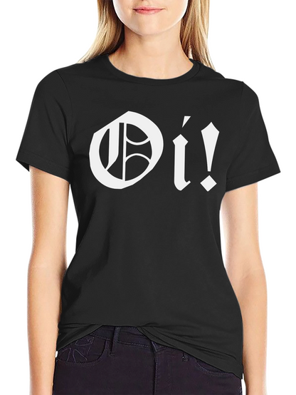 Oi! Black Graphic Tee - Punk Style
