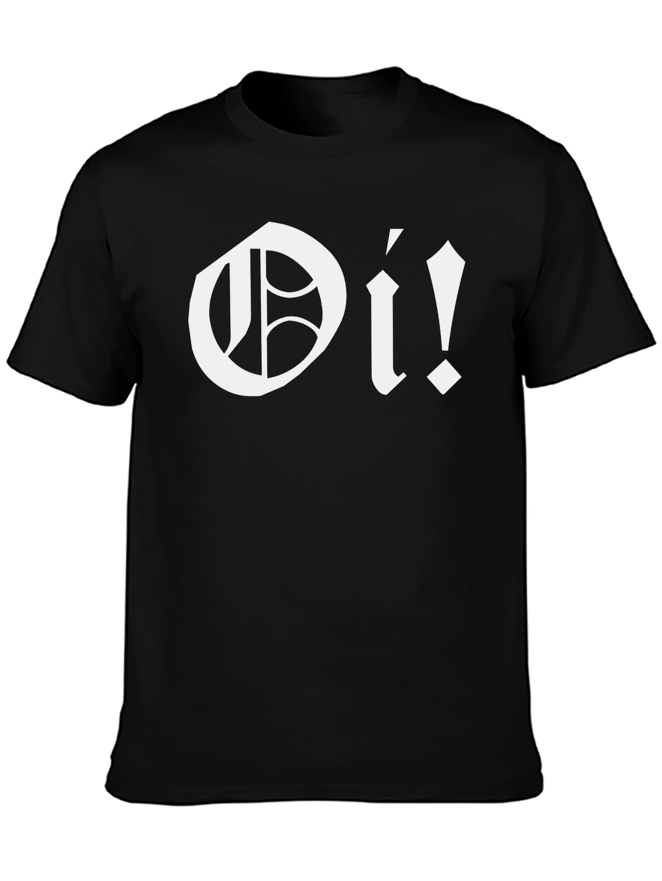 Oi! Black Graphic Tee - Punk Style