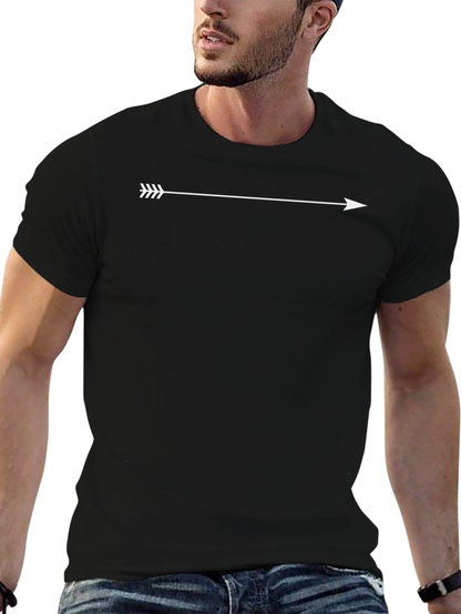 Mens Arrow Graphic Tee - Classic Black Casual Top