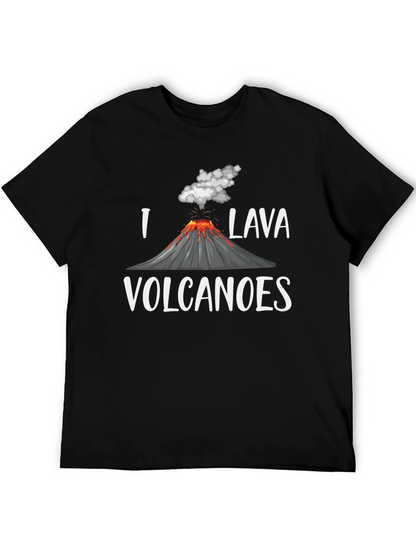 I Lava Volcanoes Black Graphic T-Shirt