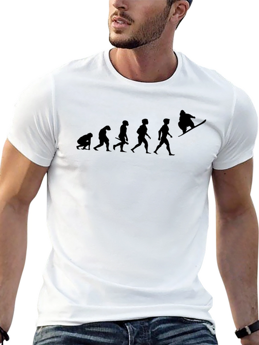 Evolution of Snowboarding Black T-Shirt