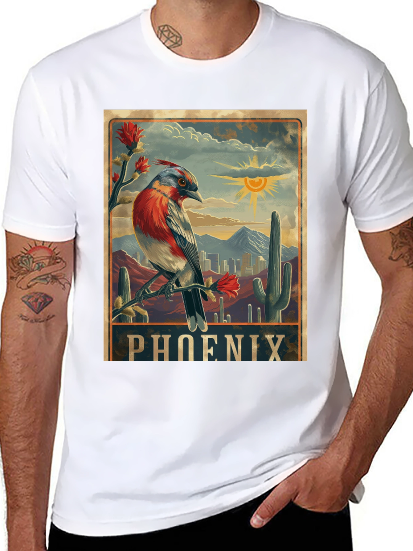 Phoenix Arizona Bird Graphic T-Shirt