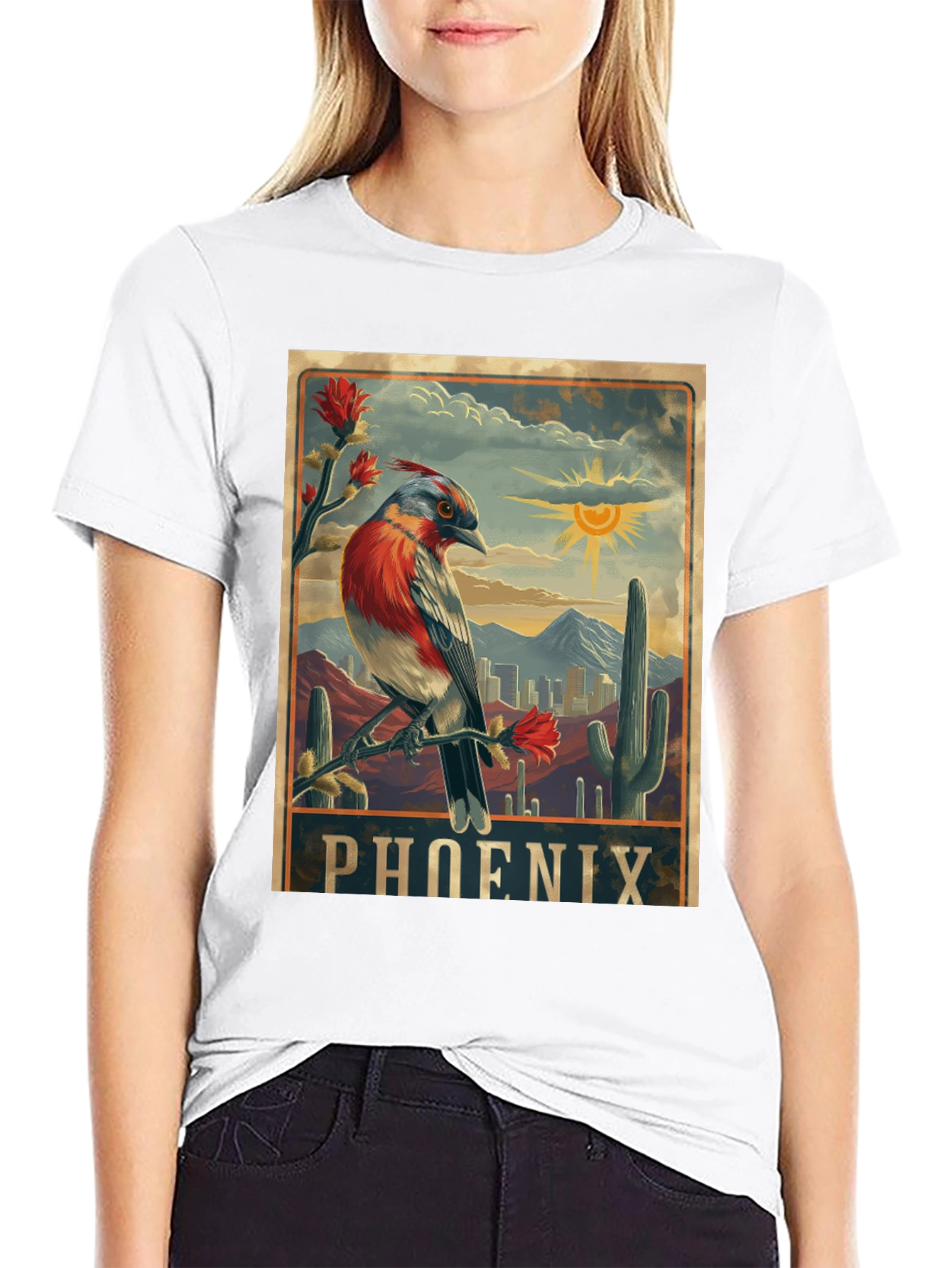 Phoenix Arizona Bird Graphic T-Shirt