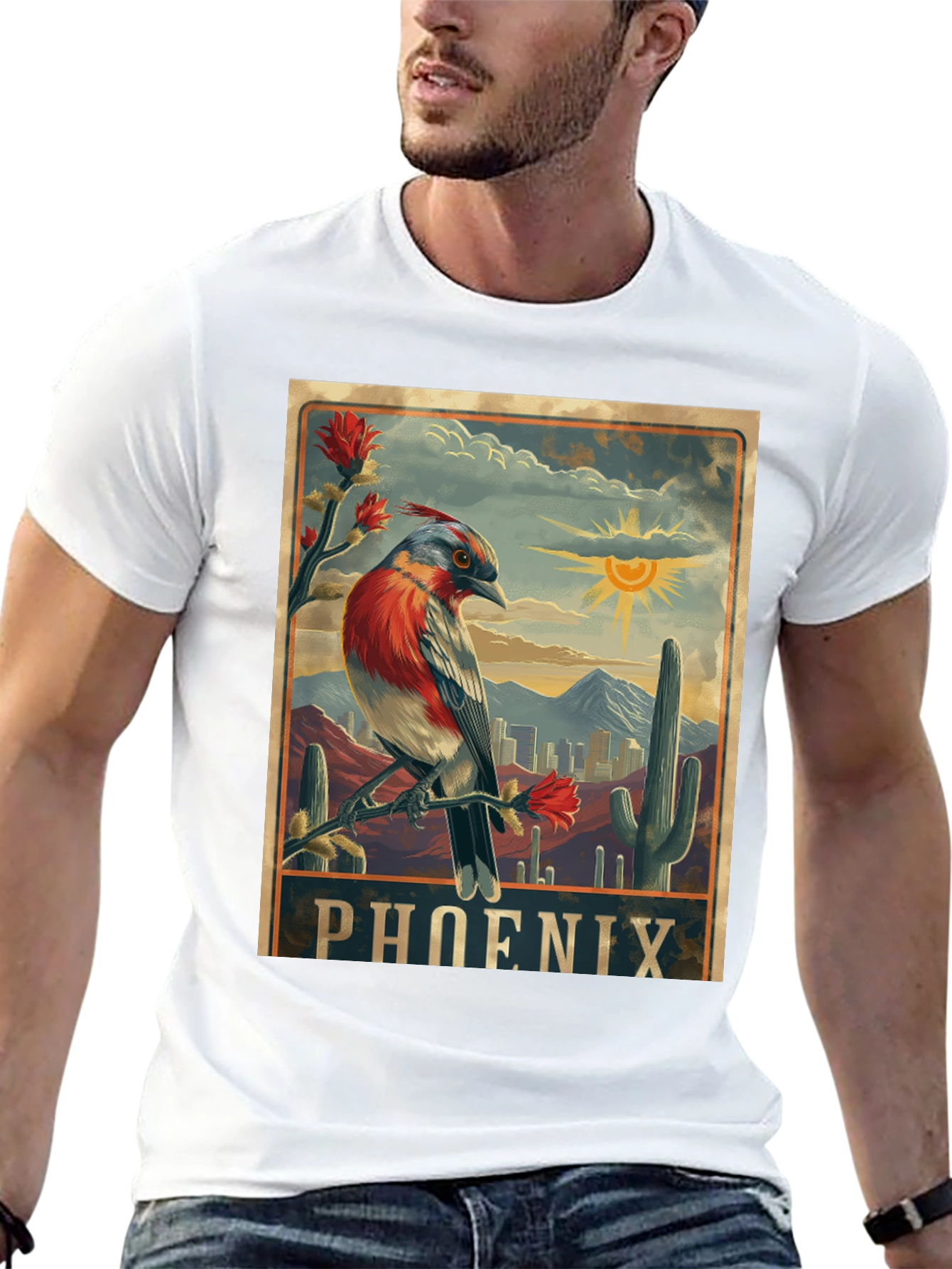 Phoenix Arizona Bird Graphic T-Shirt