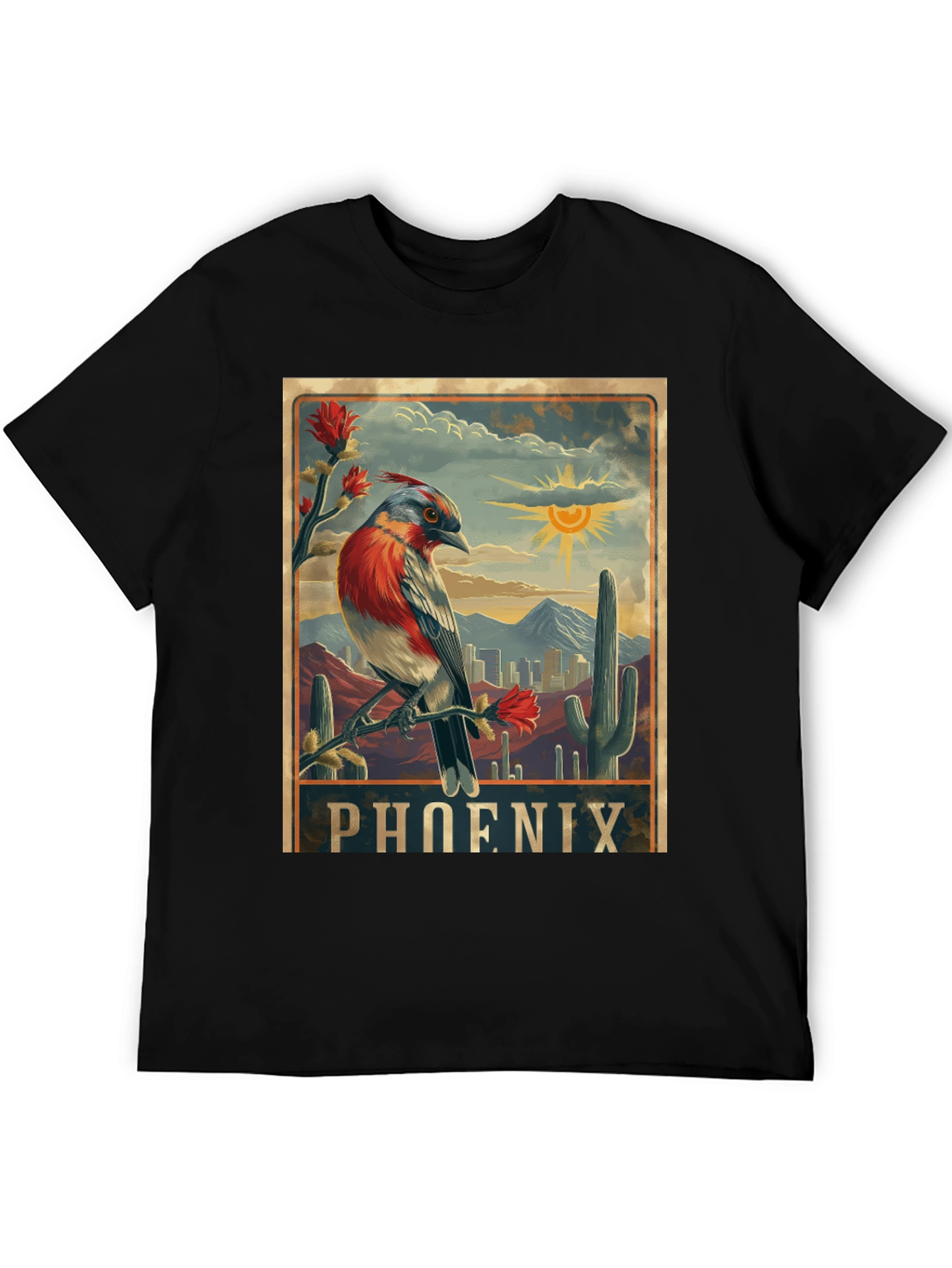 Phoenix Arizona Bird Graphic T-Shirt