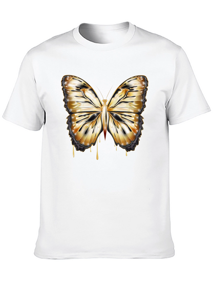 Butterfly Drip Graphic Tee - Stylish Mens Black T-Shirt