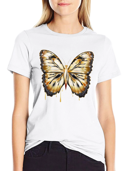 Butterfly Drip Graphic Tee - Stylish Mens Black T-Shirt