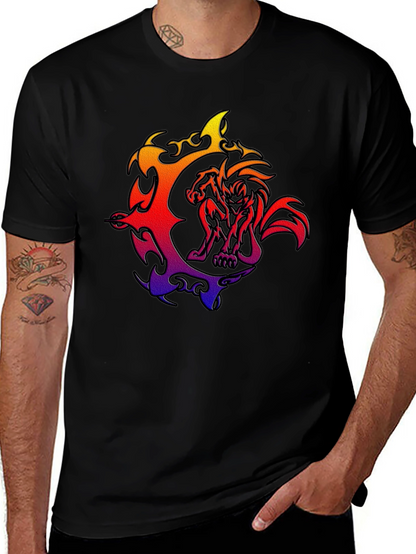 Fiery Beast Graphic T-Shirt - Bold Style