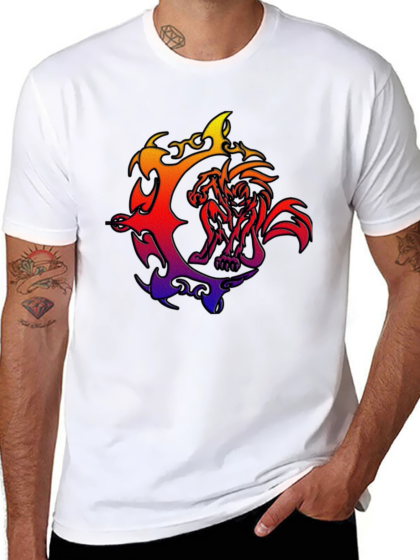 Fiery Beast Graphic T-Shirt - Bold Style