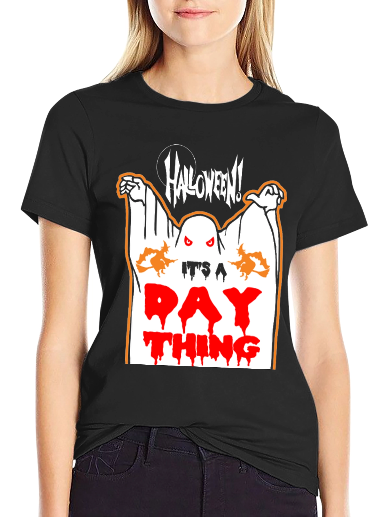 Halloween Ghost Graphic Tee - Its a Day Thing!