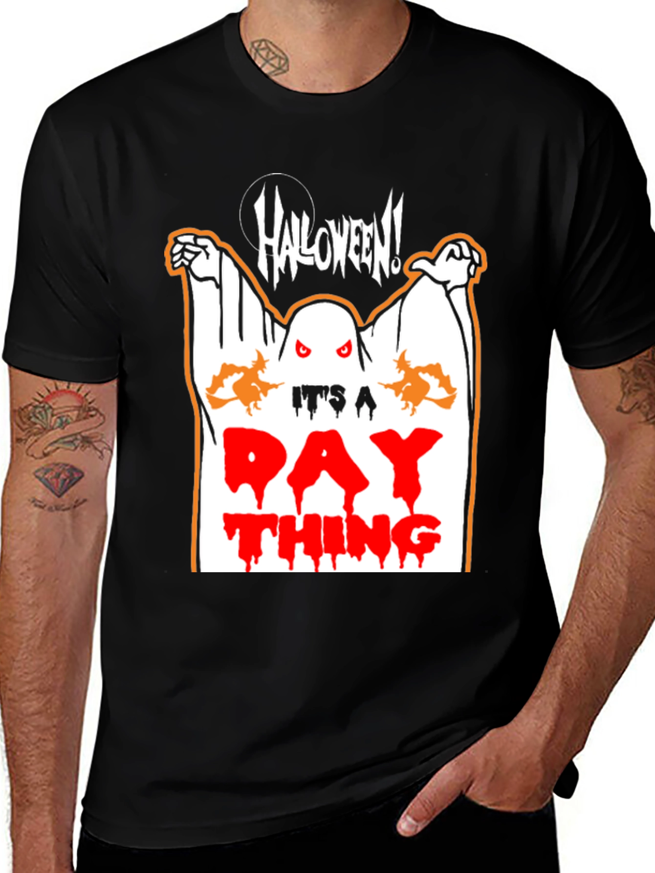Halloween Ghost Graphic Tee - Its a Day Thing!