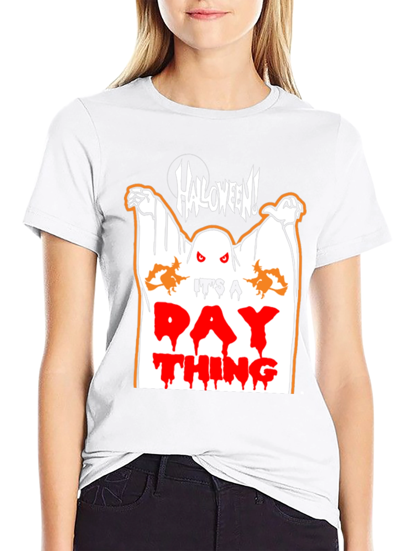 Halloween Ghost Graphic Tee - Its a Day Thing!