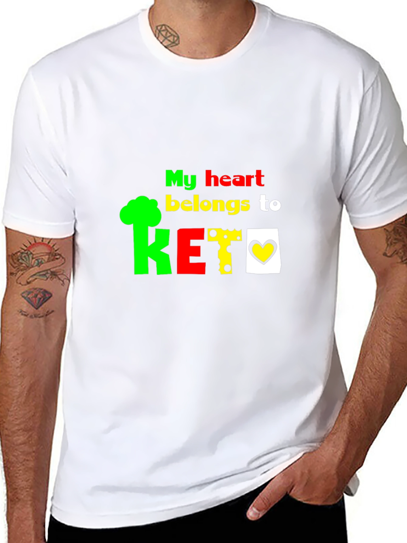 My Heart Belongs To Keto Black T-Shirt