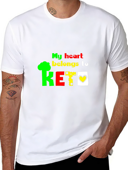My Heart Belongs To Keto Black T-Shirt