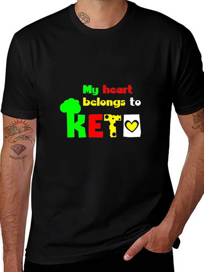 My Heart Belongs To Keto Black T-Shirt